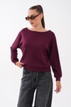 Kadın Kayık Yaka Modal Sweatshirt 265188 -