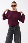Kadın Kayık Yaka Modal Sweatshirt 265188 -