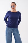 Kadın Kayık Yaka Modal Sweatshirt 265188 -