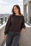 Kadın Kayık Yaka Modal Sweatshirt 265188 -