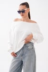 Kadın Kayık Yaka Sweatshirt 265115 -