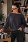 Kadın Kayık Yaka Sweatshirt 265115 -