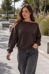 Kadın Kayık Yaka Sweatshirt 265115 -