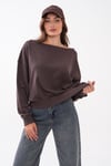 Kadın Kayık Yaka Sweatshirt 265115 -