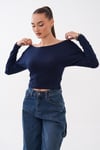 Kadın Kayık Yaka Vorteks Yarasa Bluz 265085 -