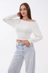 Kadın Kayık Yaka Vorteks Yarasa Bluz 265085 -