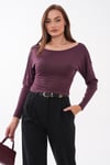 Kadın Kayık Yaka Vorteks Yarasa Bluz 265085 -
