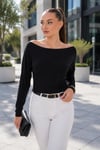 Kadın Kayık Yaka Vorteks Yarasa Bluz 265085 -