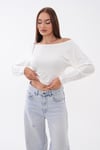 Kadın Kayık Yaka Vorteks Yarasa Bluz 265085 -