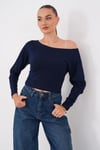 Kadın Kayık Yaka Vorteks Yarasa Bluz 265085 -