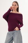 Kadın Kayık Yaka Yarasa Kol Bluz 260277 -