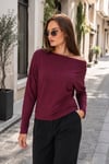 Kadın Kayık Yaka Yarasa Kol Bluz 265074 -