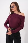 Kadın Kayık Yaka Yarasa Kol Bluz 265074 -