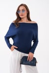 Kadın Kayık Yaka Yarasa Kol Bluz 265074 -