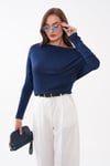 Kadın Kayık Yaka Yarasa Kol Bluz 265074 -