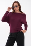 Kadın Kayık Yaka Yarasa Kol Bluz 265074 -