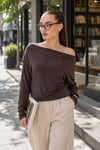 Kadın Kayık Yaka Yarasa Kol Bluz 265074 -
