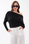 Kadın Kayık Yaka Yarasa Kol Bluz 265074 -