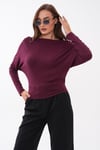 Kadın Kayık Yaka Yarasa Kol Bluz 265074 -