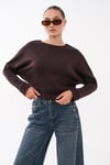 Kadın Kayık Yaka Yarasa Kol Modal Sweatshirt 265139 -