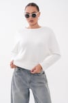 Kadın Kayık Yaka Yarasa Kol Modal Sweatshirt 265139 -