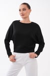 Kadın Kayık Yaka Yarasa Kol Modal Sweatshirt 265139 -