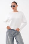 Kadın Kayık Yaka Yarasa Kol Modal Sweatshirt 265139 -