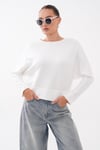 Kadın Kayık Yaka Yarasa Kol Modal Sweatshirt 265139 -