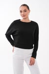Kadın Kayık Yaka Yarasa Kol Modal Sweatshirt 265139 -