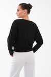 Kadın Kayık Yaka Yarasa Kol Modal Sweatshirt 265139 -