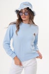 Kadın Kirpi Nakışlı Selanik Örme Sweatshirt 255075 -
