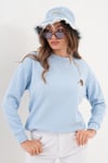 Kadın Kirpi Nakışlı Selanik Örme Sweatshirt 255075 -