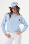 Kadın Kirpi Nakışlı Selanik Örme Sweatshirt 255075 -