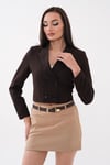 Kadın Kısa Düğme Kapamalı Blazer Ceket 250218 - 260314