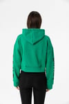 Kadın Kolları Baskılı Kapüşonlu Kısa Sweatshirt 235010 -