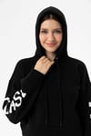 Kadın Kolları Baskılı Kapüşonlu Kısa Sweatshirt 235010 -