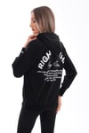 Kadın Kolu Sırtı Baskı Detaylı Kapüşonlu Sweatshirt 245293 -