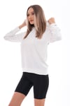 Kadın Kolu Sırtı Baskı Detaylı Kapüşonlu Sweatshirt 245293 -