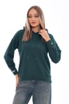 Kadın Kolu Sırtı Baskı Detaylı Kapüşonlu Sweatshirt 245293 -