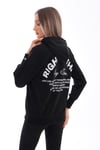 Kadın Kolu Sırtı Baskı Detaylı Kapüşonlu Sweatshirt 245293 -