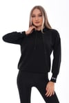 Kadın Kolu Sırtı Baskı Detaylı Kapüşonlu Sweatshirt 245293 -