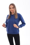 Kadın Kolu Sırtı Baskı Detaylı Kapüşonlu Sweatshirt 245293 -