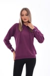 Kadın Kolu Sırtı Baskı Detaylı Kapüşonlu Sweatshirt 245293 -