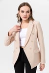Kadın Kruvaze Yaka Düğme Detaylı Blazer Ceket 235256 -