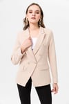Kadın Kruvaze Yaka Düğme Detaylı Blazer Ceket 235256 -