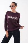 Kadın Leopar Baskılı Omzu Düğme Detaylı Sweatshirt 265116 -