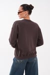 Kadın Leopar Baskılı Omzu Düğme Detaylı Sweatshirt 265116 -