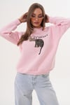 Kadın Leopar Baskılı Üç İplik Sweatshirt 255367 -