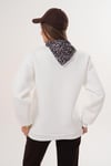 Kadın Leopar Nakışlı Fularlı Üç İplik Sweatshirt 255445 -