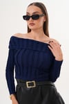 Kadın Madonna Yaka Bluz 255335 -